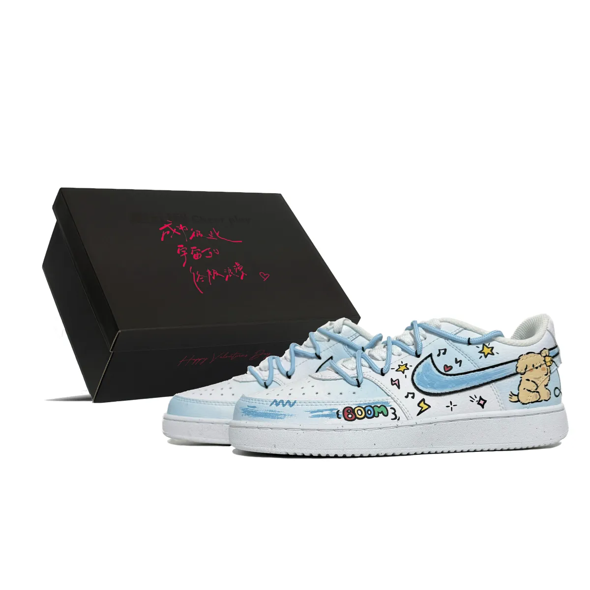 Nike Court Vision 1 Low top Men's Women's White Blue