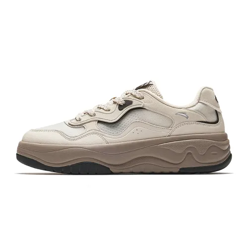 Anta Slip Resistant Breathable Abrasion Resistant Low top Skateboard Shoes Men's Chalk