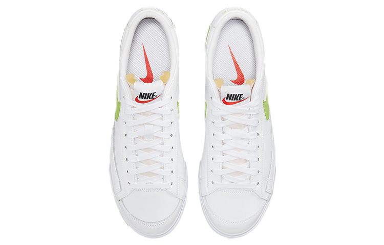 Женские кеды Nike Blazer Platform (бело-зеленые) — фото 4