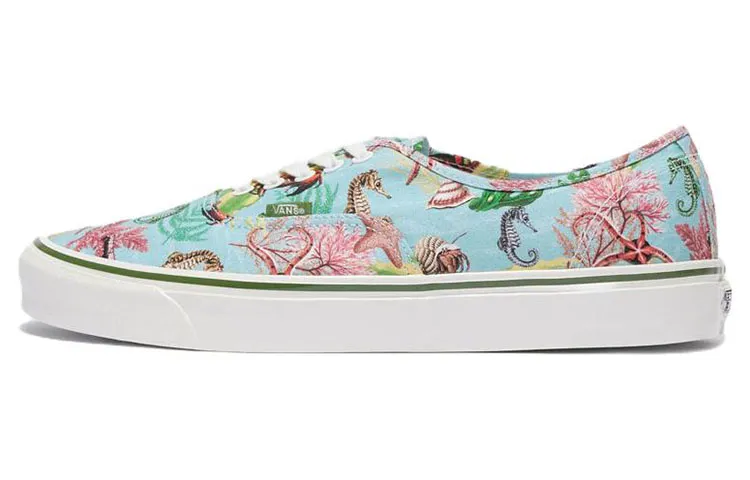 Todd Snyder X John Derian x Vans Authentic 44 DX Fabric Low top Skateboard Shoes Unisex Blue Pink