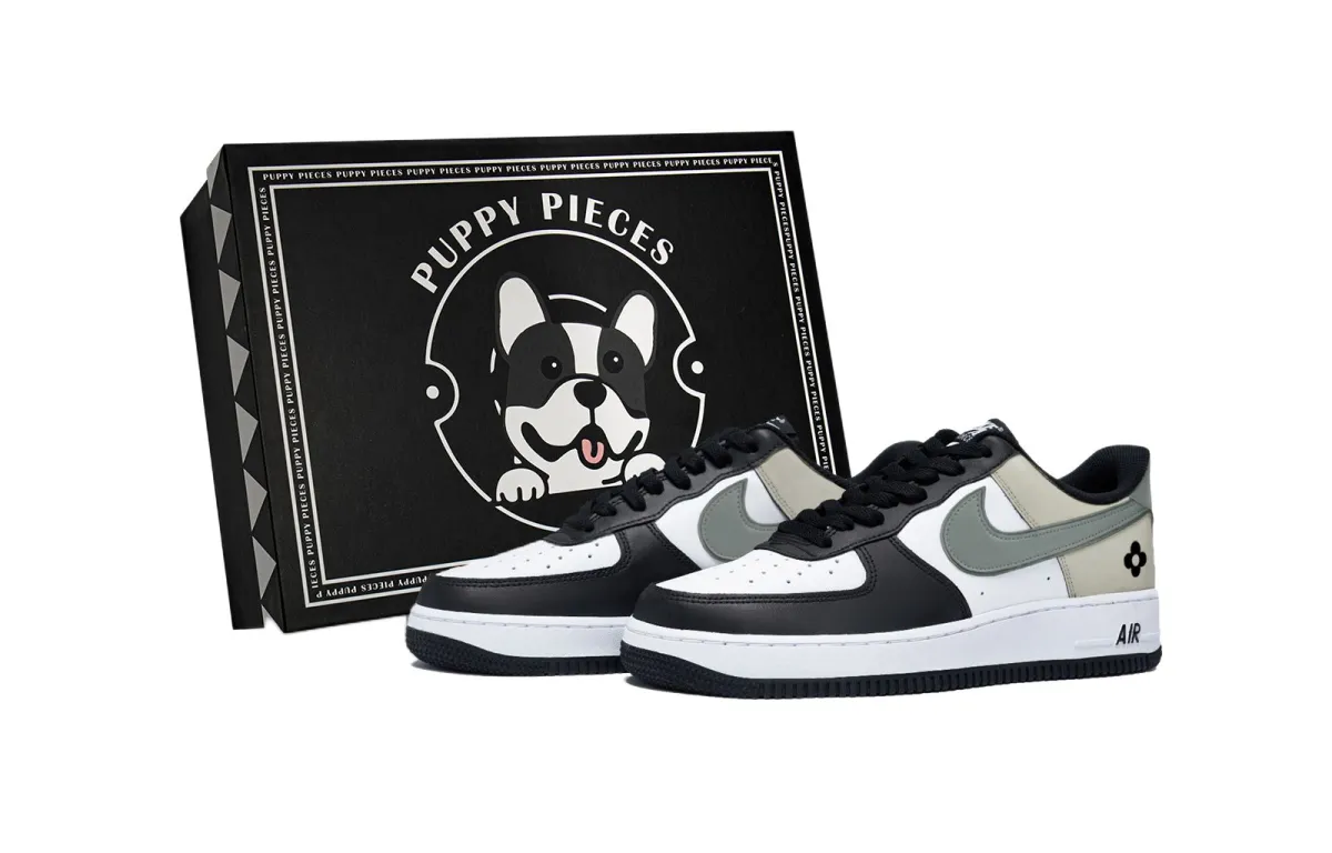 Nike Air Force 1 Rose Haze, Special Shoe Box Slip Resistant Low top Skateboard Shoes Men's White Gray