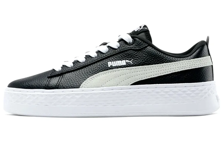 PUMA Smash Platform Leather 'Black' Women's
