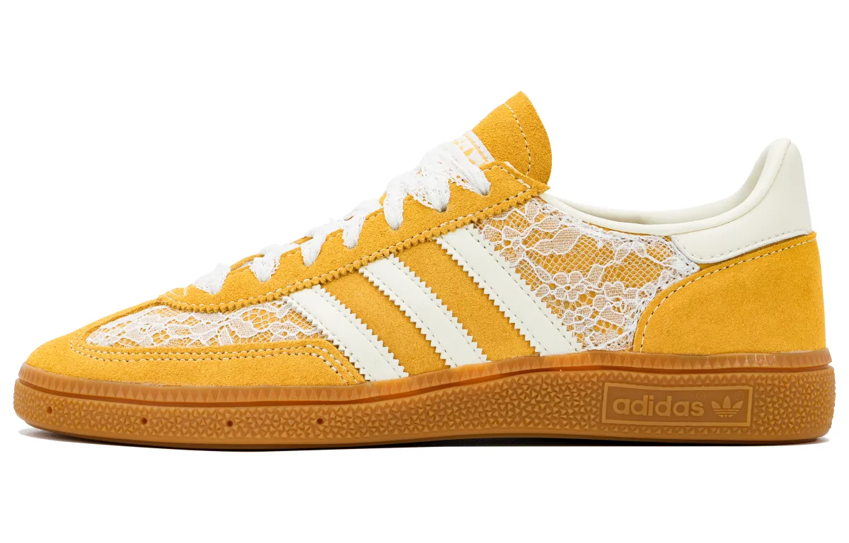 Adidas Originals HANDBALL SPEZIAL Slip Resistant Abrasion Resistant Low top Skateboard Shoes Unisex Yellow White