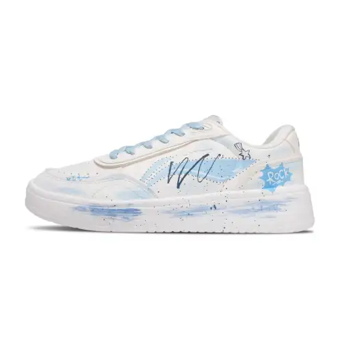 Li Ning Sourdough Waterproof Quick Dry Low top Skateboard Shoes Women's White Blue