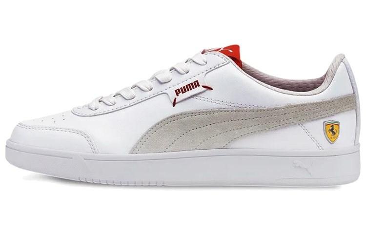 PUMA Ferrari Race Court Legend Low top Skateboard Shoes Men's White Gray Red