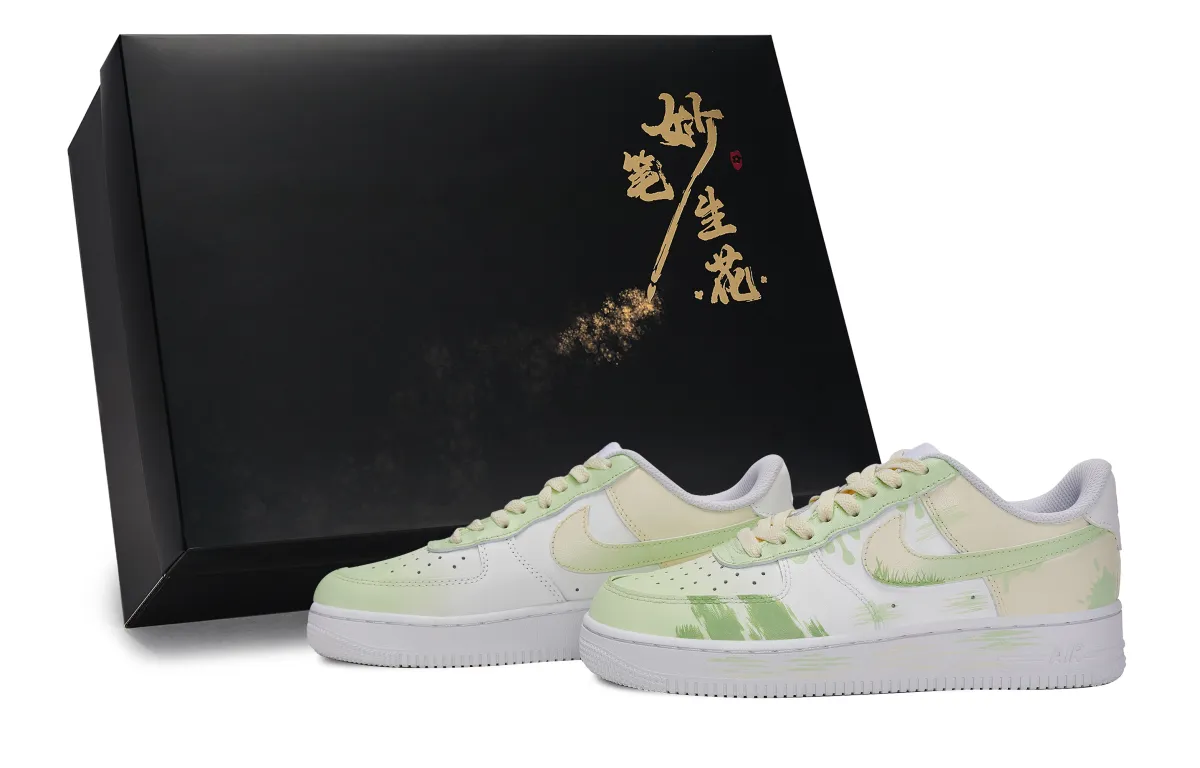 Nike Air Force 1 Skateboard Shoes Unisex Low Top White/Green