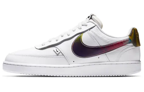Nike Court Vision Low Premium 'White Rainbow Swoosh'