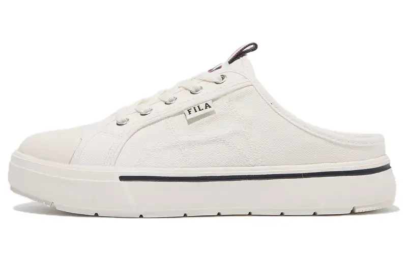 FILA Coat Light Mules Low Tops Skateboarding Shoes Unisex White Version