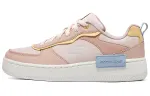 Skechers Sport Court 92 Lace Up Abrasion Resistant Low top Skateboard Shoes Women's Pink Blue