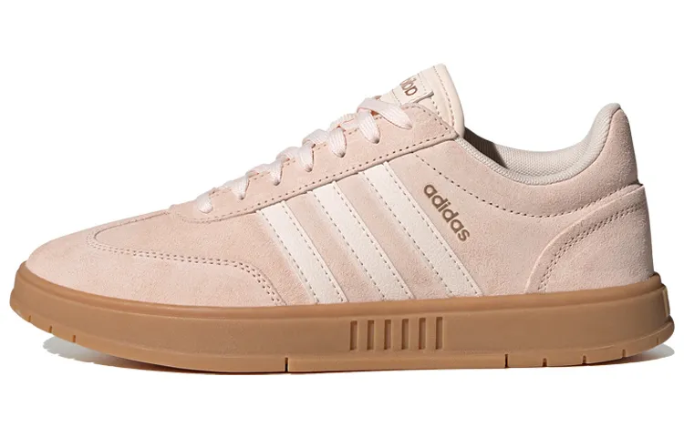 Adidas Neo Gradas Synthetic Leather Slip Resistant Slip Resistant Low top Skateboard Shoes Women's Nude Pink