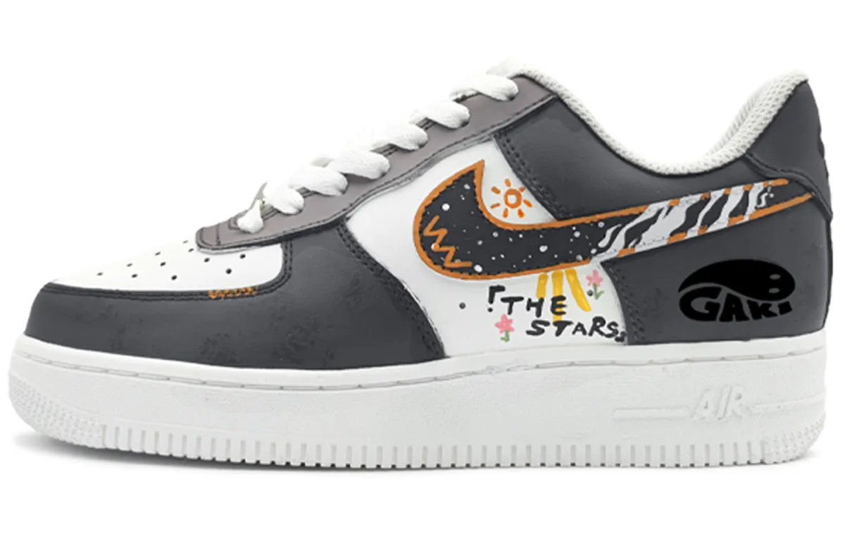 Nike Air Force 1 07 Slip Resistant Abrasion Resistant Low top Skateboard Shoes Men's Blue Gray