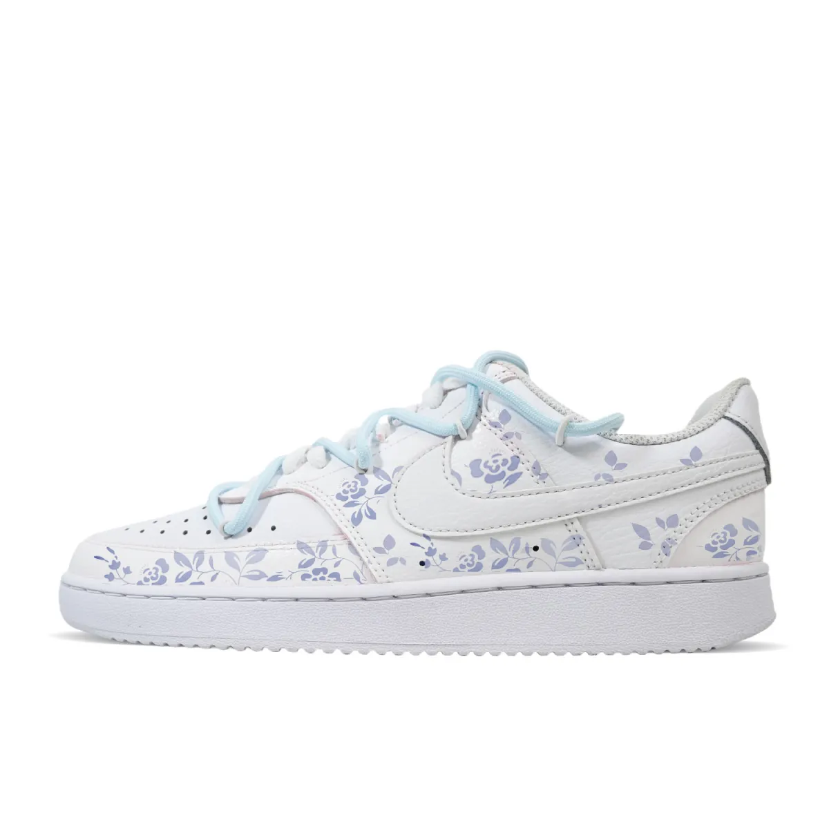 Nike Court Vision Low Color Changing Blue And White Porcelain Abrasion Resistant Low top Skateboard Shoes Men's