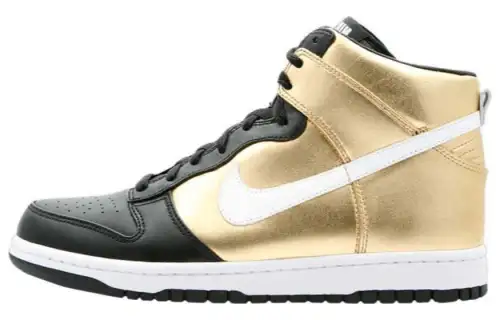 Nike Dunk High Slip Resistant, Abrasion Resistant, Breathable High top Skateboard Shoes Men's Gold
