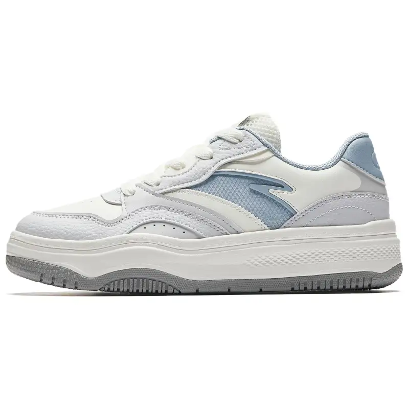 Anta Street Stubborn 2 Wear resistant And Lightweight Low top Skateboard Shoes Women's White Gray Blue