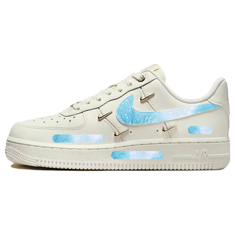 Nike Air Force 1 Slip Resistant Cushioning Abrasion Resistant Breathable Low top Skateboard Shoes Women's White