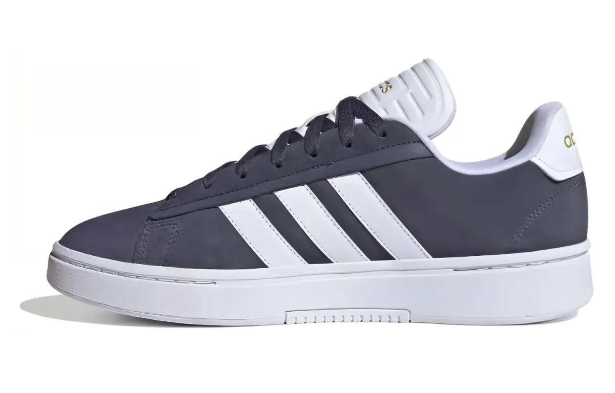 Adidas GRAND COURT ALPHA Slip Resistant Abrasion Resistant Low top Skateboard Shoes Men's Black White