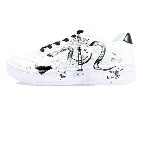 Li Ning Slip Resistant, Abrasion Resistant, Breathable Low top Skateboard Shoes Men's White Black