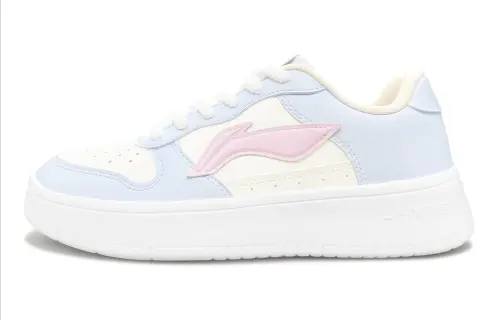 Li Ning Blue Pink Milkshake Low top Skateboard Shoes Unisex Pink Blue