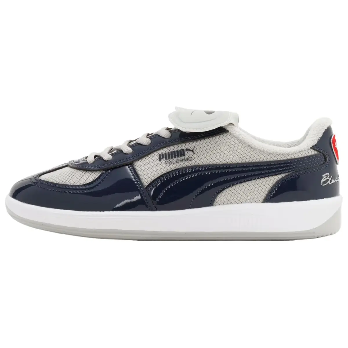 BlackEyePatch x PUMA Palermo PREMIUM Breathable Low top Skateboard Shoes Unisex Marine Blue