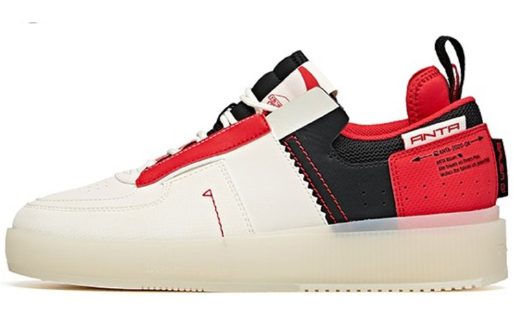 Anta Slip Resistant Cushioning Low top Skateboard Shoes Men's Red White