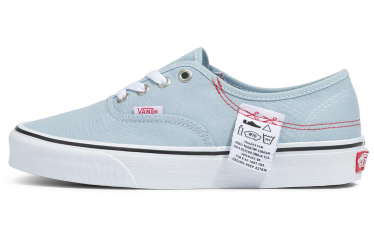 Vans Authentic Washed Patch Low Top Casual Canvas Skate Shoes Unisex Blue Red