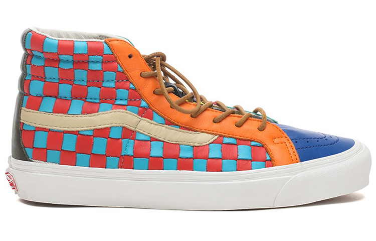 Кеды Vans SK8 Vault OG LX (сине-красно-оранжевый) — 蓝/红/橘 — фото 2