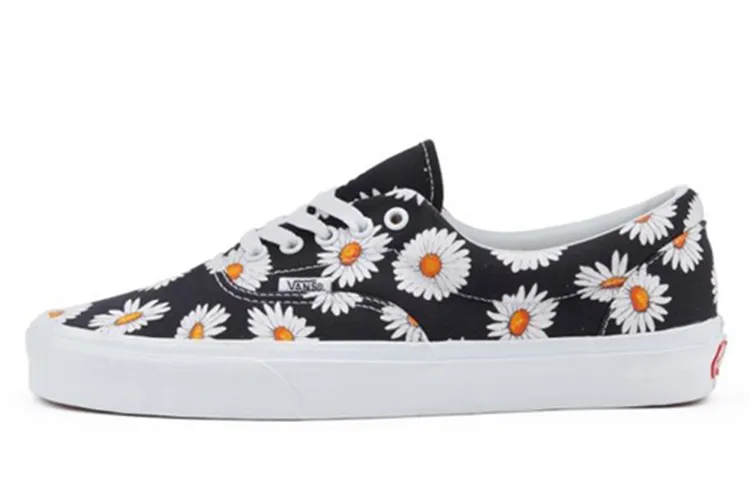Vans Era Big Daisies Daisy Coverage Low top Skateboard Shoes Unisex Black White