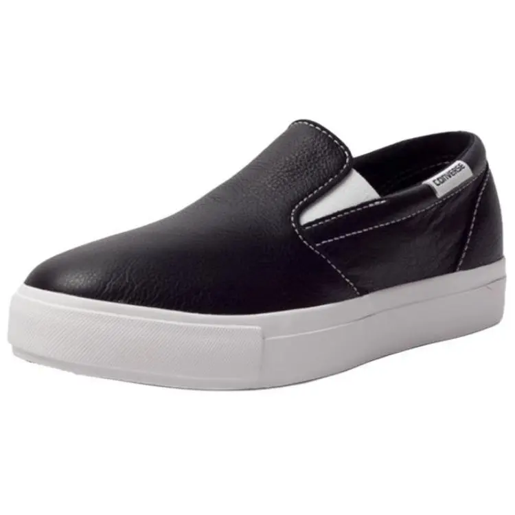 Converse Slip Resistant Abrasion Resistant Low top Skateboard Shoes Women's Black White