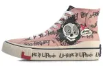 Li Ning Skateboard Shoes Women's High Top Nude Pink