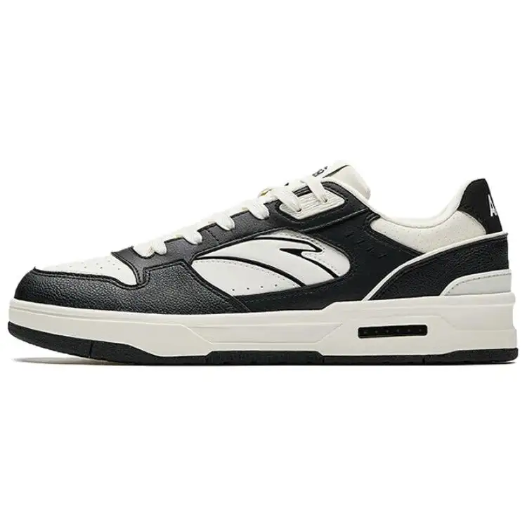 Anta Lieyan1.0 Coverage Slip Resistant And Abrasion Resistant Low top Skateboard Shoes Men's White Black
