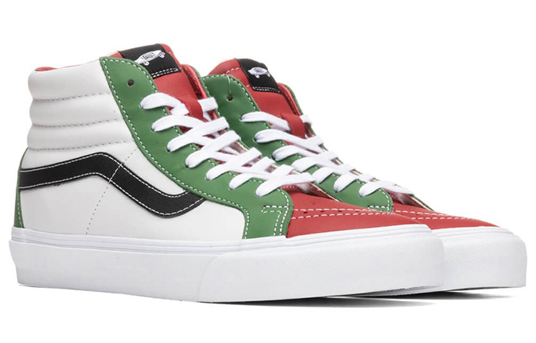 Кеды Vans SK8 Vault Reissue EF VLT LX (бело-зелено-красные) — фото 3