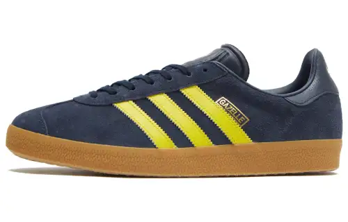 Adidas Originals Gazelle Comfortable Abrasion Resistant Breathable Low top Skateboard Shoes Unisex Blue Yellow