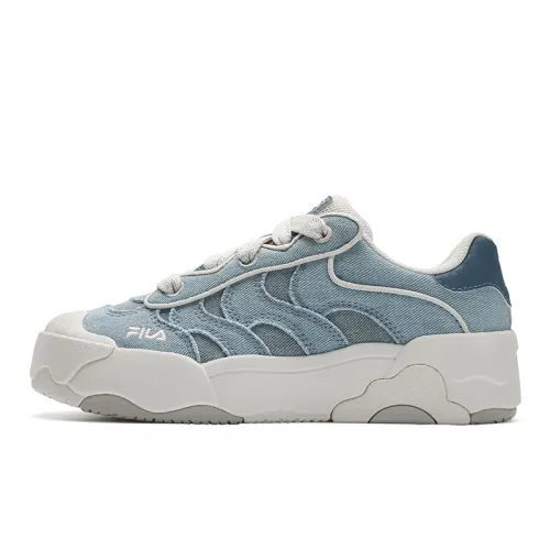 FILA OMELETTE Abrasion Resistant Low top Skateboard Shoes Women's Ocean View Blue