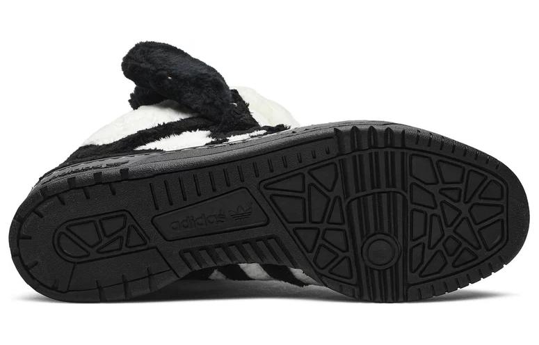 Кеды adidas originals JS Wings Panda Bear (черно-белые) — фото 5