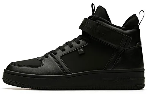 Anta Comfortable Thermal Slip Resistant And Abrasion Resistant High top Skateboard Shoes Men's Black