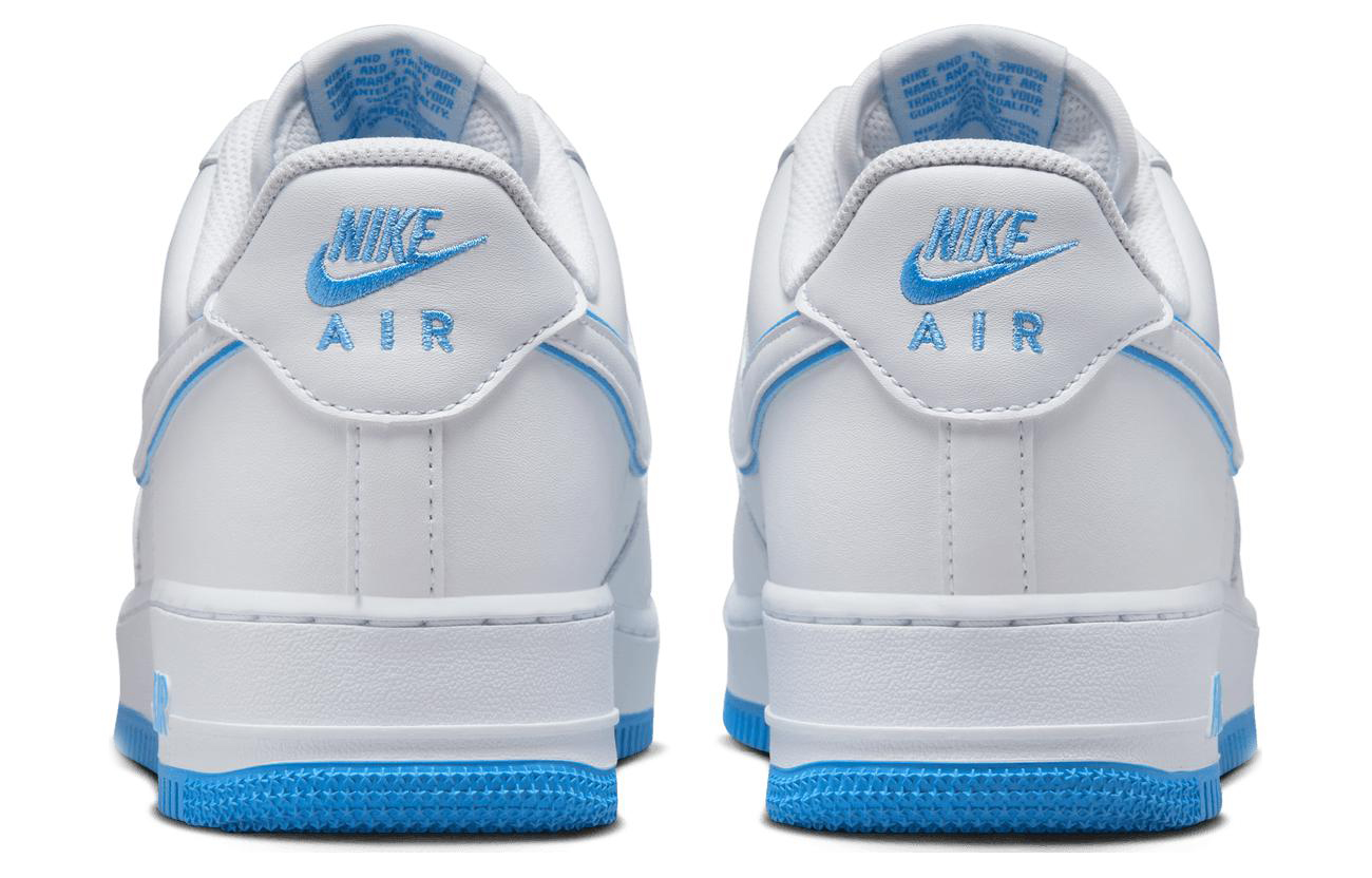 Мужские кроссовки Nike Air Force 1 (бело-синие) — фото 5