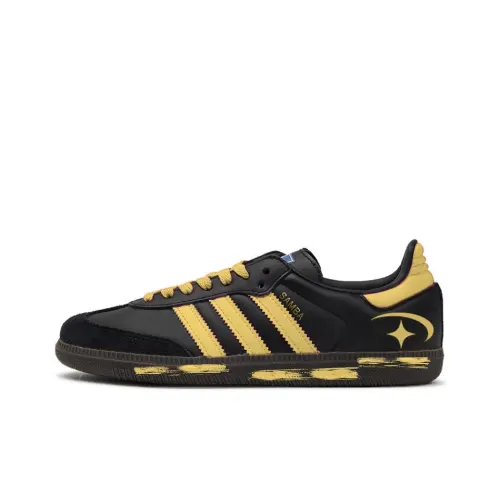 Adidas Originals Samba Comet Star Slip Resistant Slip Resistant Low top Skateboard Shoes Unisex Black Yellow