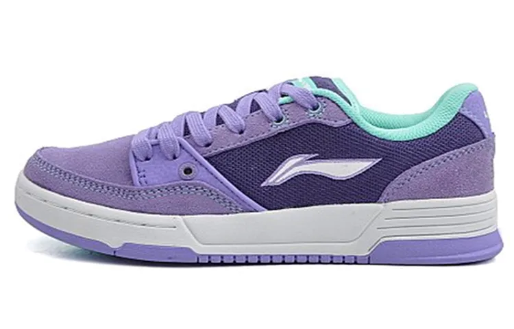Li Ning Skateboard Shoes Women's Low Top Grape Purple/Light Purple/Light Green