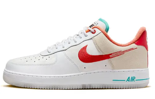 Nike Air Force 1 Low '07 Prm Just Do It White Red Teal
