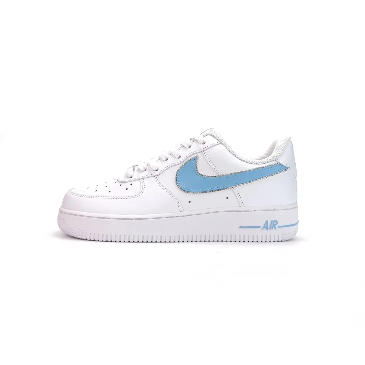 Nike Air Force 1 Low top Skateboard Shoes Unisex White Blue