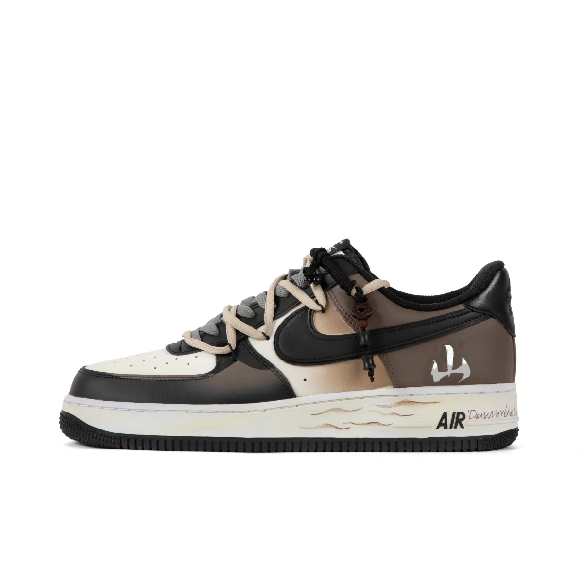 Nike Air Force 1 Slip Resistant Low top Skateboard Shoes Unisex Black Gray