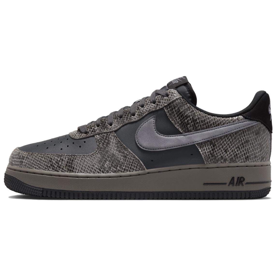 Мужские кроссовки Nike Air Force 1 (черно-серые)