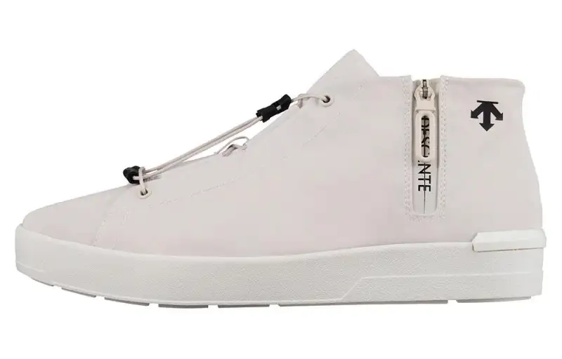 DESCENTE Wayser CE MID 24.1 Cushioning, Wear Resistant Mid top Skateboard Shoes Unisex White