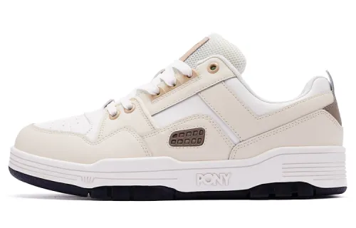 Pony Reverse Low top Skateboard Shoes Unisex Ecru