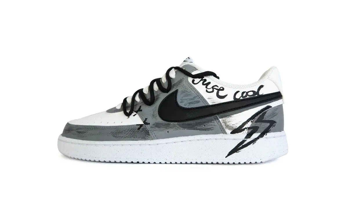 Nike Court Vision 1 Low top Skateboard Shoes Men's Gray