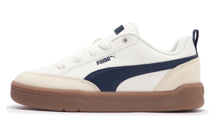 Кеды PUMA Park Lifestyle (бело-синие кожаные)