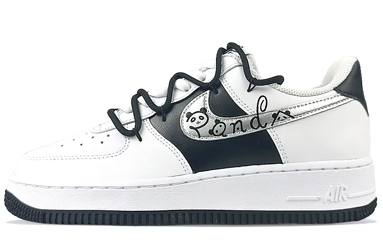 Nike Air Force 1 Cushioning Abrasion Resistant Cushioning, Wear Resistant Low top Skateboard Shoes Men's Black White