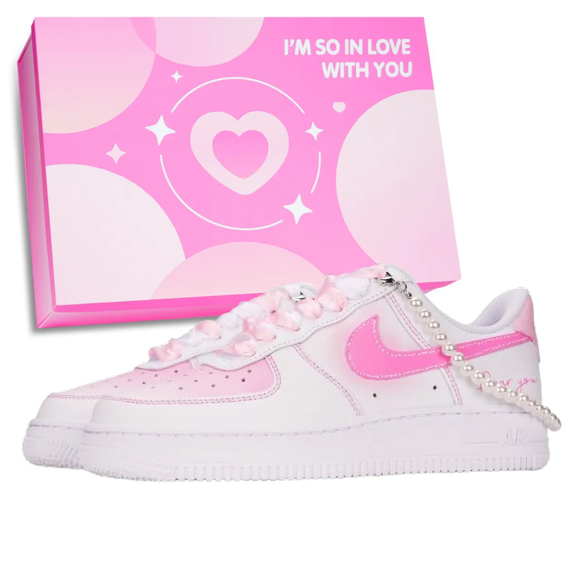 Nike Air Force 1 Slip Resistant Abrasion Resistant Low top Skateboard Shoes Unisex Pink