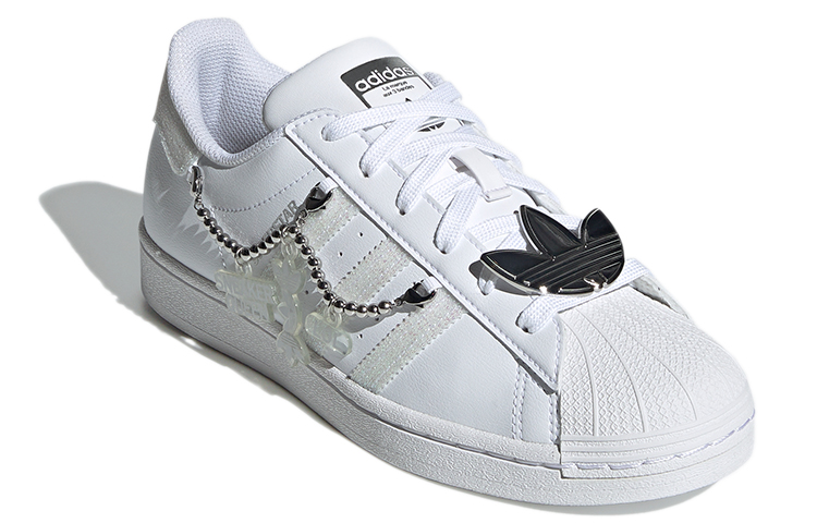 Женские кеды adidas originals Superstar (бело-серые) — фото 3