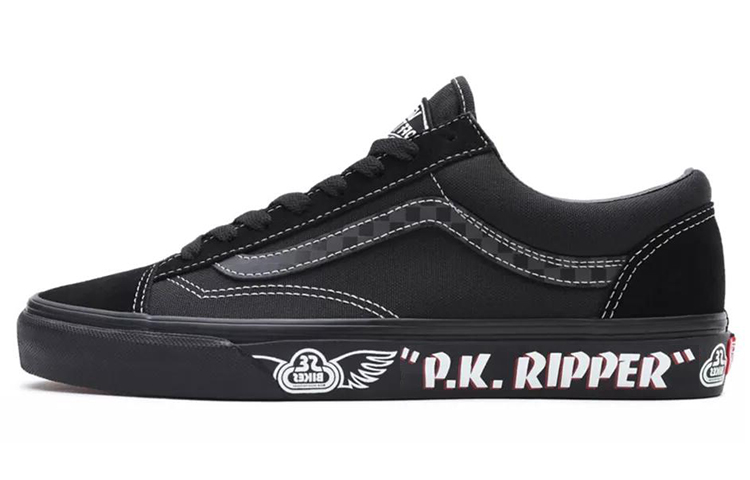 Vans Style 36 series Black Warrior low-top sneakers, same style for men and women, black